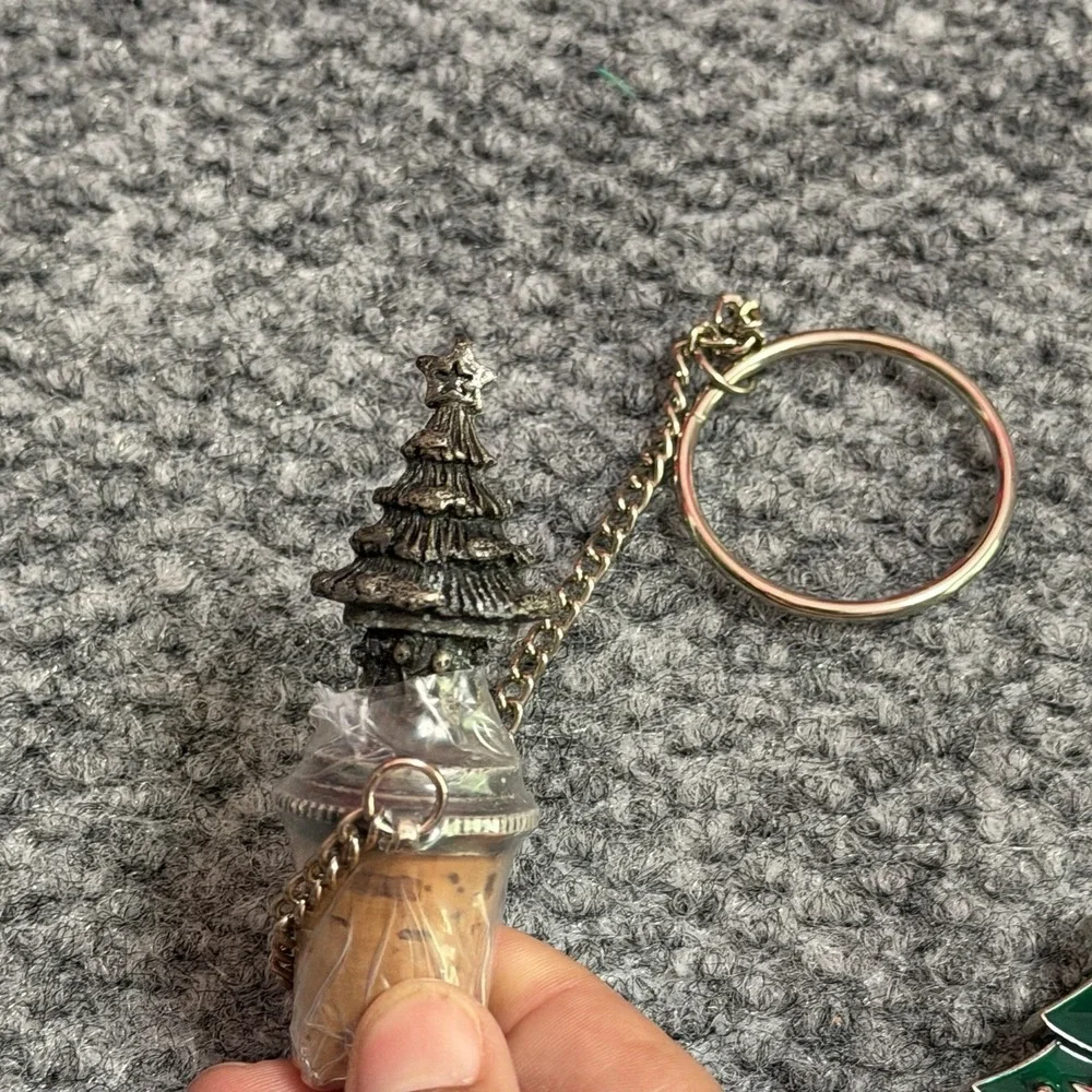 Christmas Tree Wine Bottle Stoppers, Lot Of 2